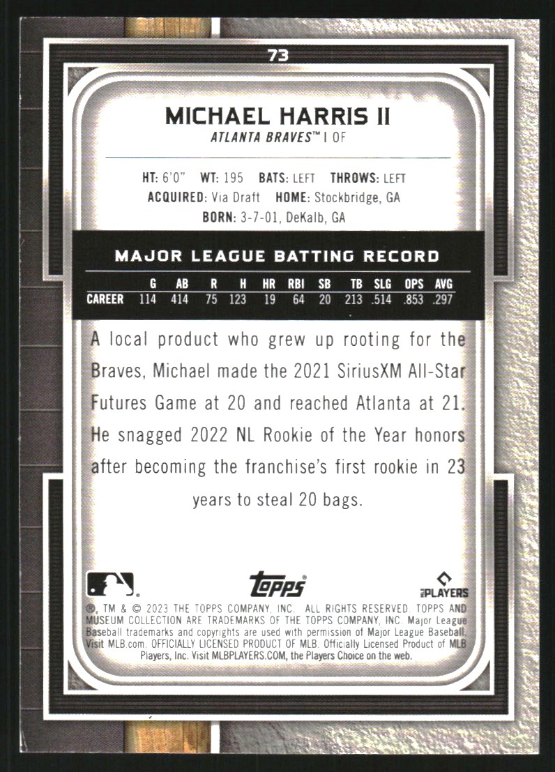 2023 Topps Museum Collection Copper #73 Michael Harris II