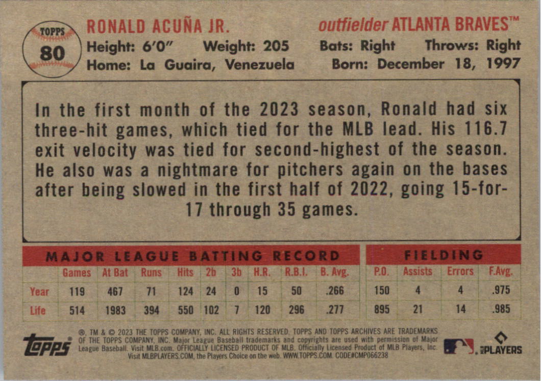 2023 Topps Archives Baseball Card Pick (Base)