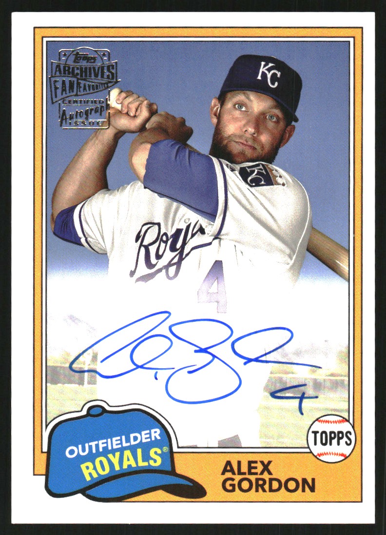 2023 Topps Archives '81 Fan Favorites Autographs #81FFAG Alex Gordon