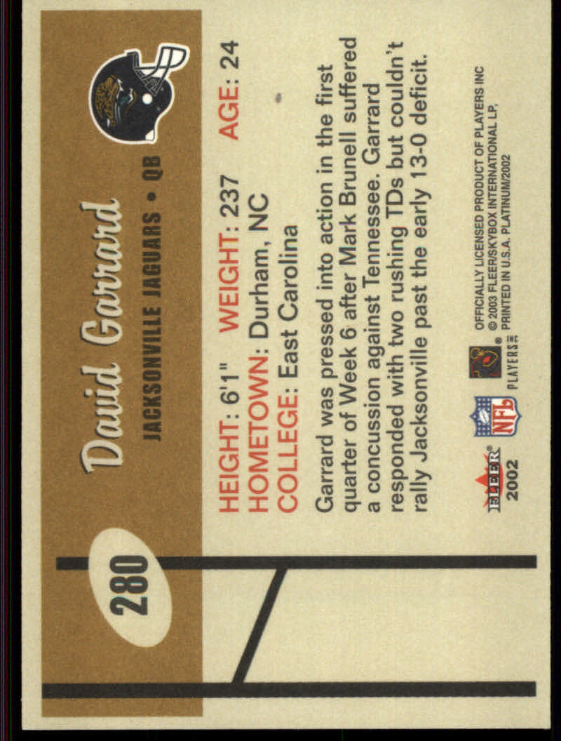 2002 Platinum (Fleer) Football Cards - Bild 8 von 24