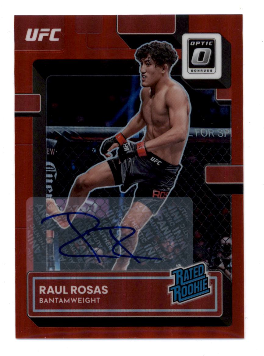 2023 Donruss Optic UFC Rated Rookies Signatures Red #115 Raul Rosas
