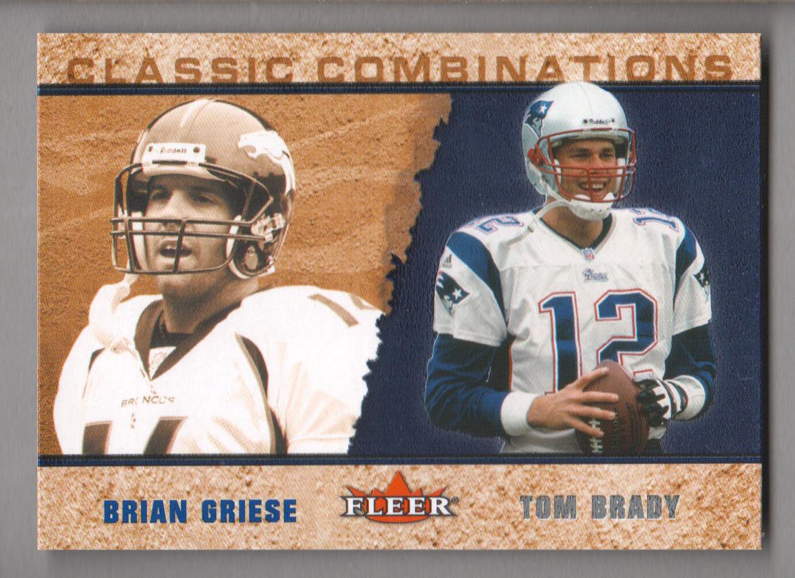 2002 Fleer Tradition Classic Combinations Hobby #7 Brian Griese/Tom Brady