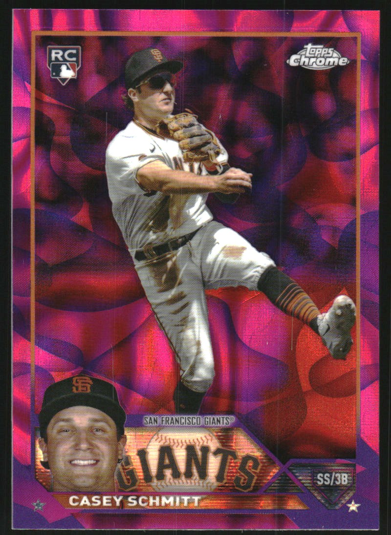 2023 Topps Chrome Update Magenta Purple Lava Lamp Refractors #USC169 Casey Schmitt