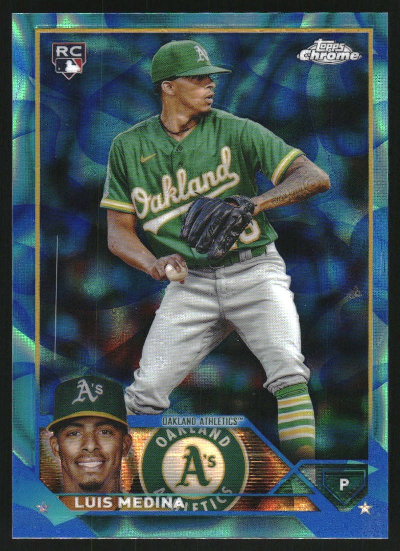 2023 Topps Chrome Update Aqua Blue Lava Lamp Refractors #USC2 Luis Medina  on Fanatics Collect, image size:800x1101