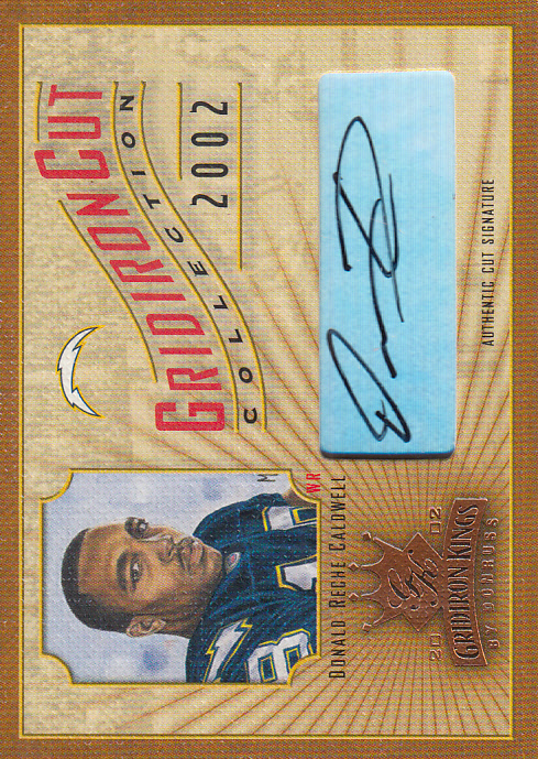 2002 Gridiron Kings Gridiron Cut Collection #GC36 Reche Caldwell AU/350