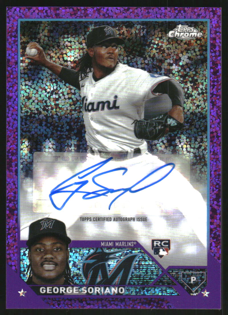 2023 Topps Chrome Update Autographs Purple Speckle Refractors #ACGSO George Soriano Auto /299
