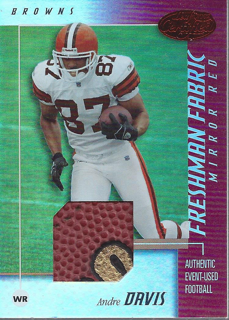 2002 Leaf Certified Mirror Red Materials #108 Andre Davis