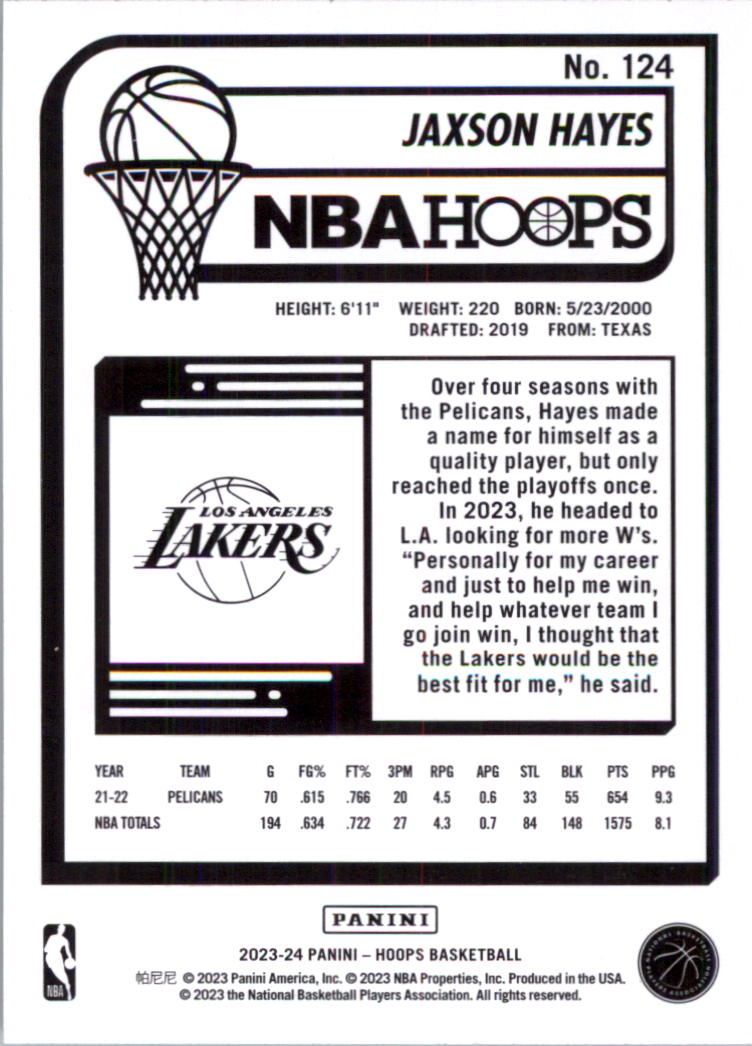 2023-24 Hoops Basketball Card Pick (Base) 101-300 - Picture 49 of 396
