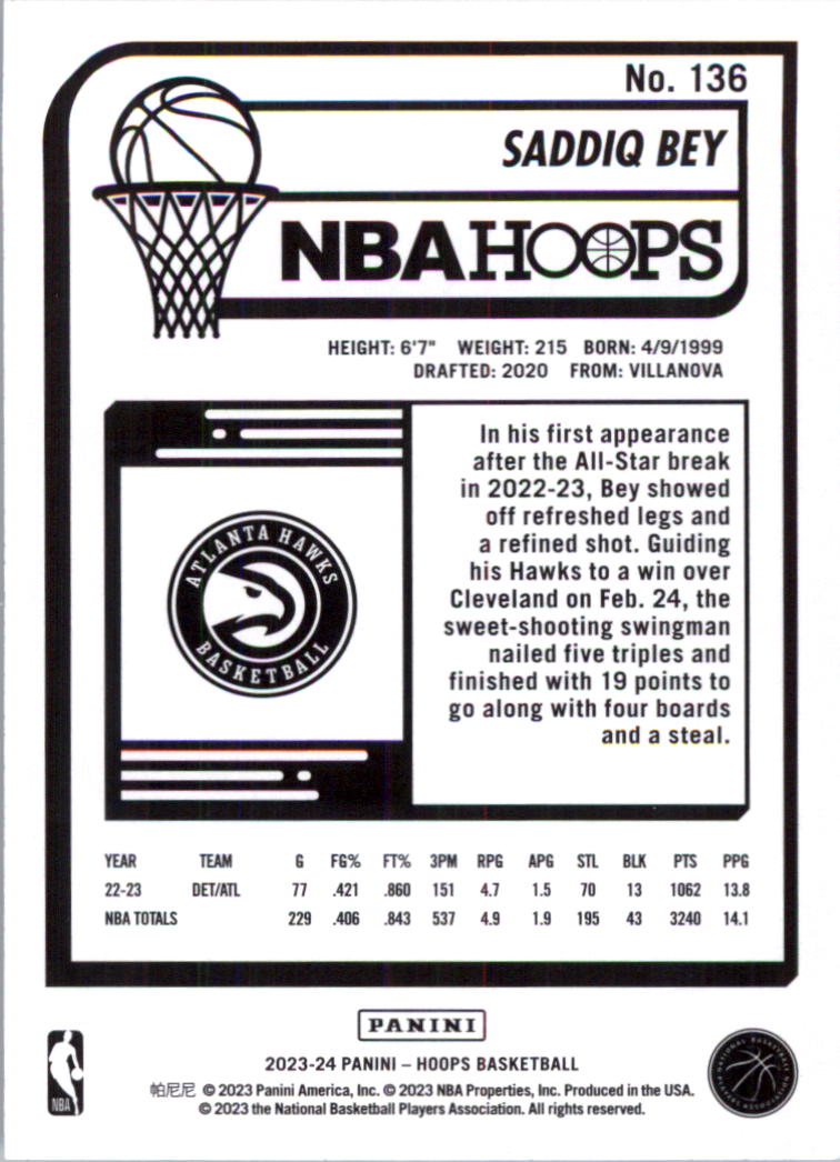 2023-24 Hoops Basketball Card Pick (Base) 101-300 - Picture 72 of 396