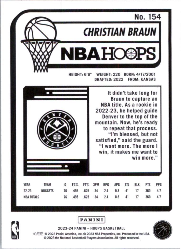 2023-24 Hoops Basketball Card Pick (Base) 101-300 - Picture 108 of 396