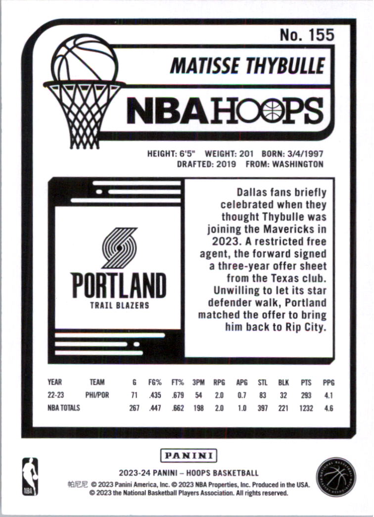 2023-24 Hoops Basketball Card Pick (Base) 101-300 - Picture 110 of 396