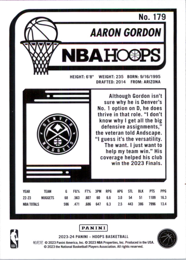 2023-24 Hoops Basketball Card Pick (Base) 101-300 - Picture 158 of 396
