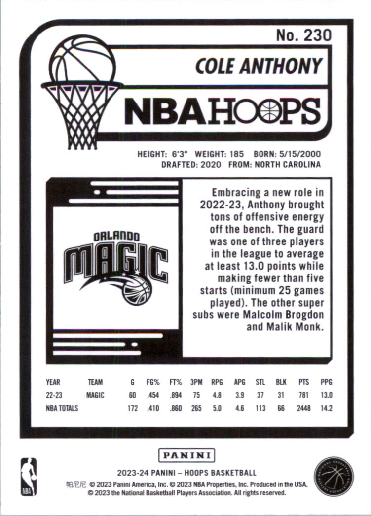 2023-24 Hoops Basketball Card Pick (Base) 101-300 - Picture 260 of 396