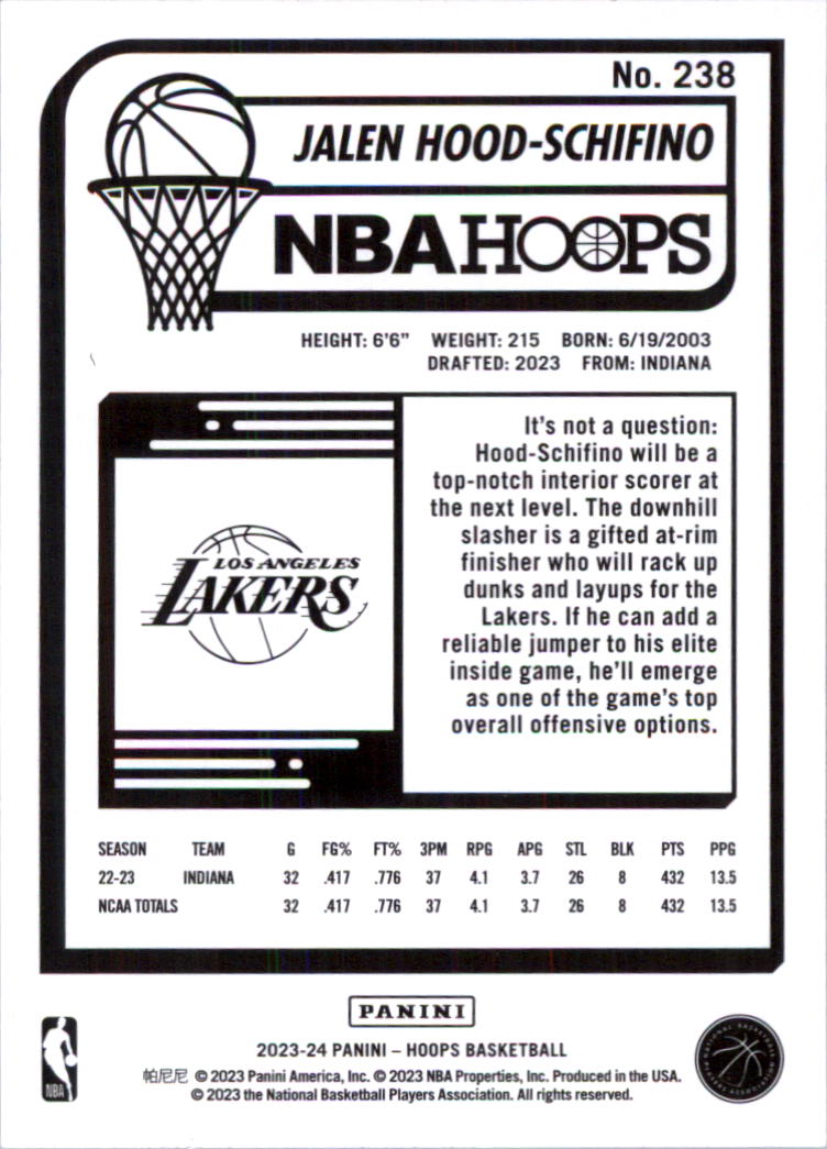 2023-24 Hoops Basketball Card Pick (Base) 101-300 - Picture 276 of 396