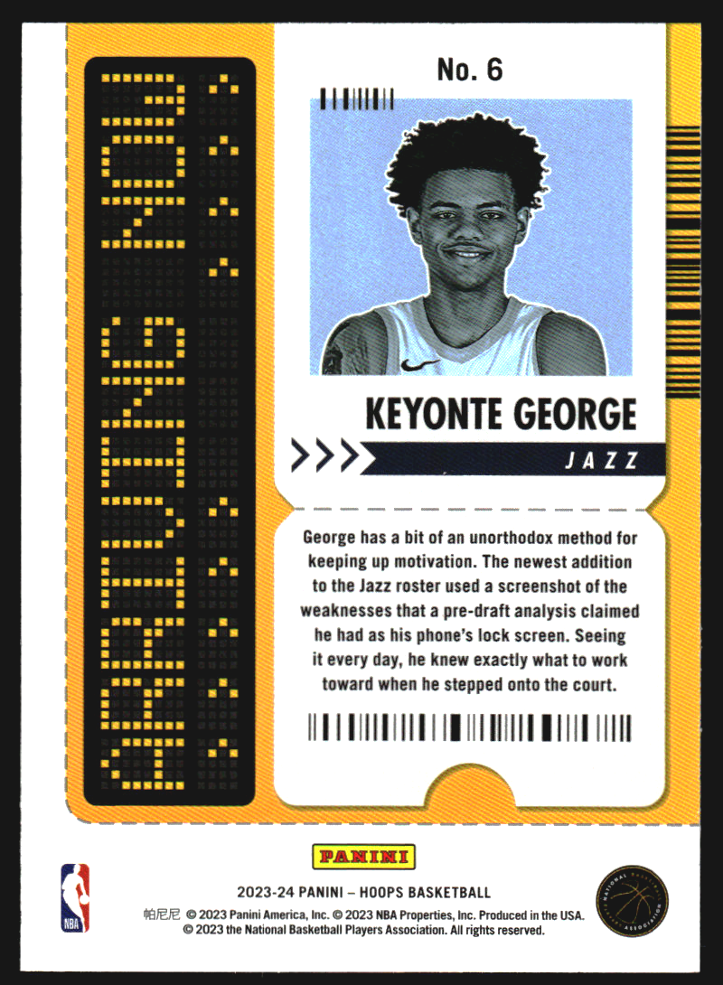 2023-24 Hoops Arriving Now Holo #6 Keyonte George
