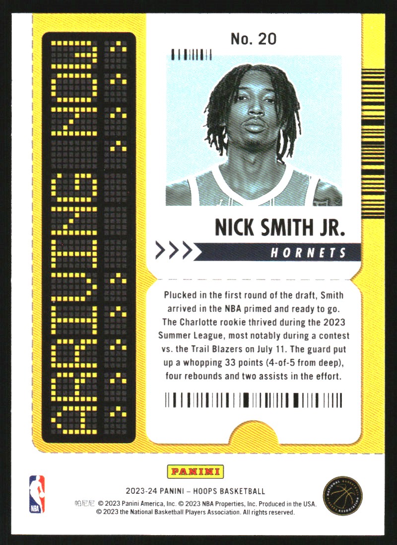 2023-24 Hoops Arriving Now Holo #20 Nick Smith Jr.