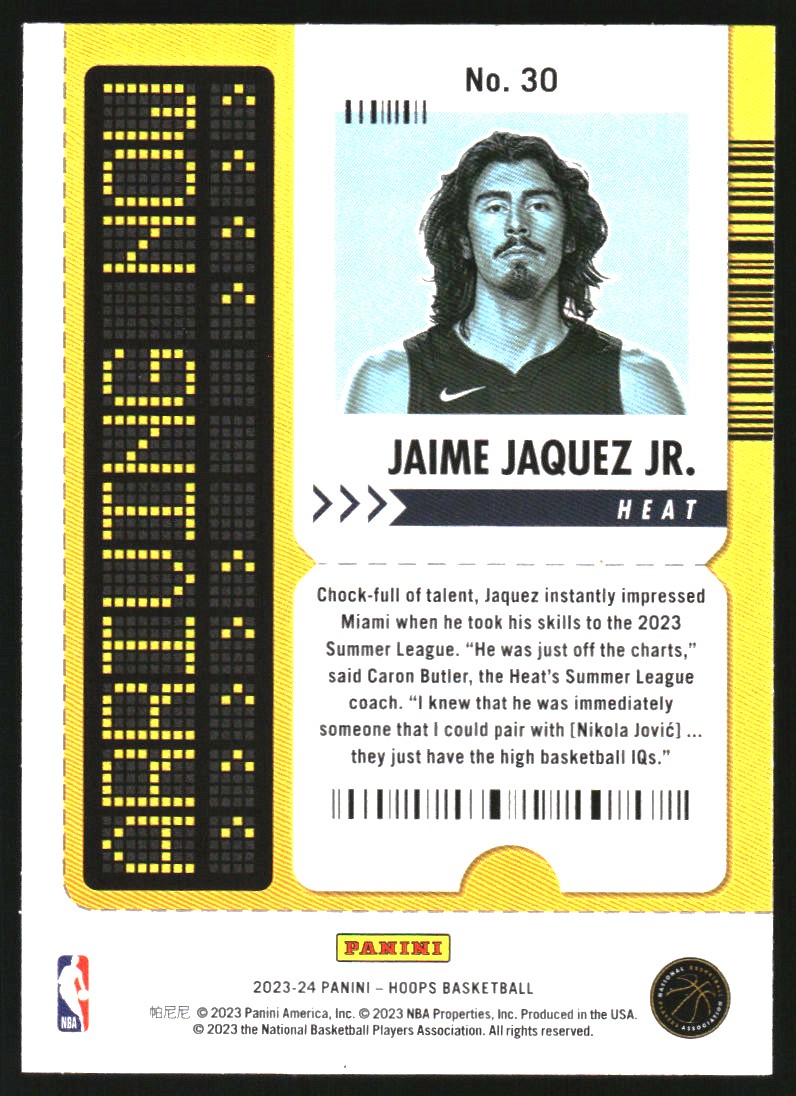 2023-24 Hoops Arriving Now Holo #30 Jaime Jaquez Jr.