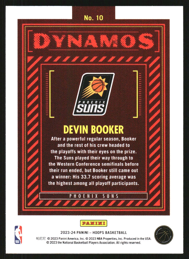 2023-24 Hoops Dynamos #10 Devin Booker
