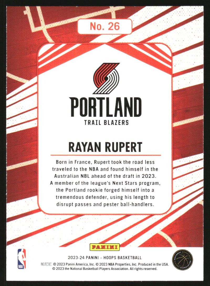 2023-24 Hoops We Got Next Holo #26 Rayan Rupert