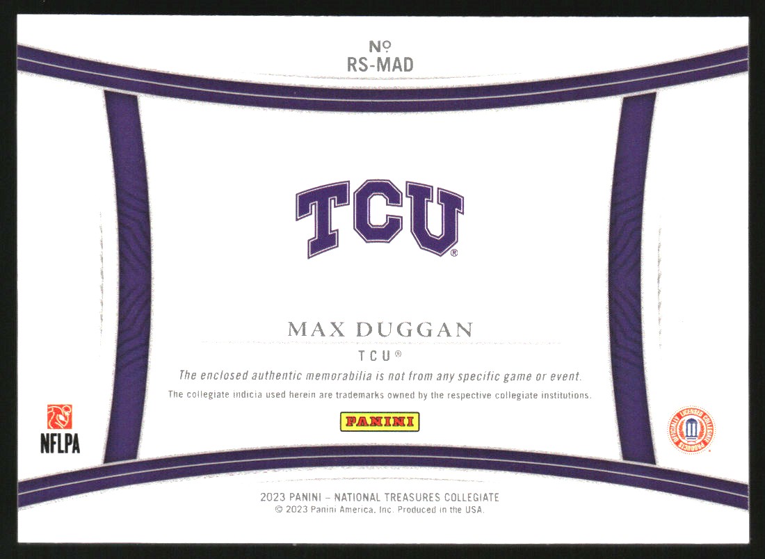 2023 Panini National Treasures Collegiate Rookie Silhouettes #24 Max Duggan