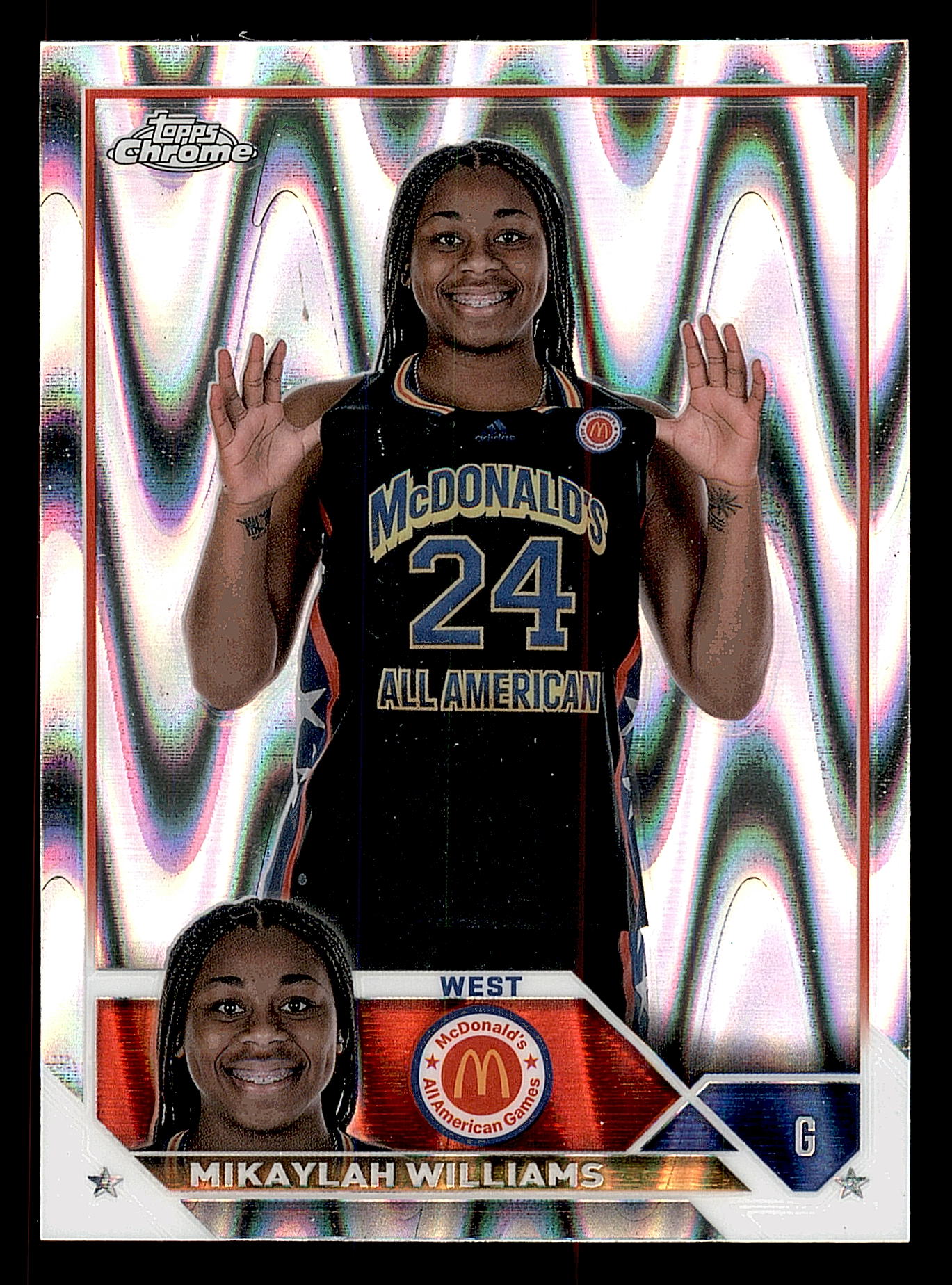 2023 Topps Chrome McDonald's All American RayWave Refractors #95 Mikaylah Williams