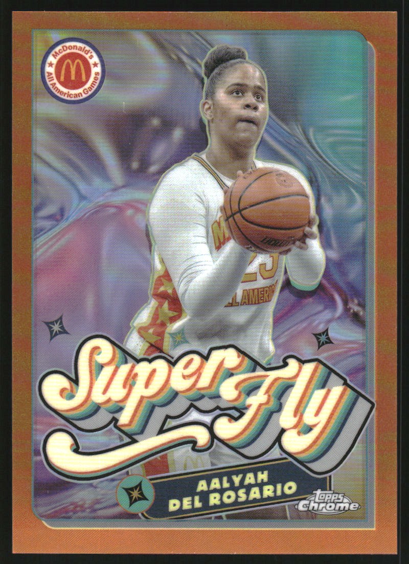 2023 Topps Chrome McDonald's All American SuperFly Orange Basketball Refractors #SF18 Aalyah Del Rosario