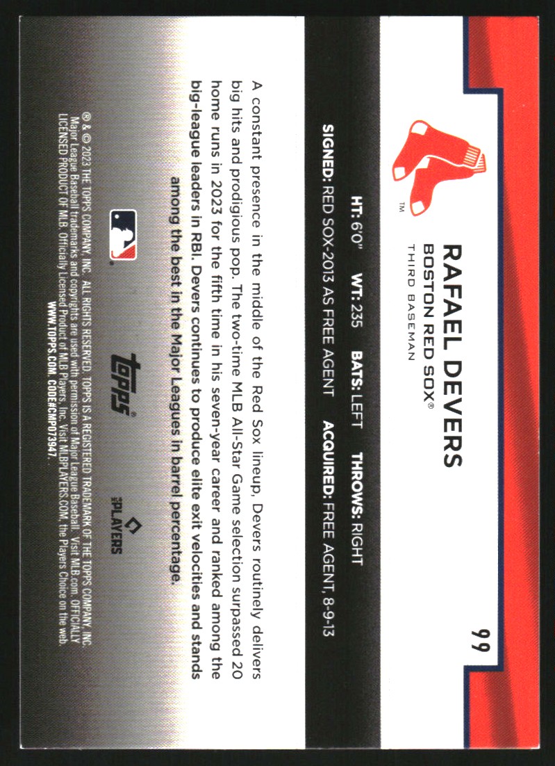 2023 Topps Flagship Collection #99 Rafael Devers