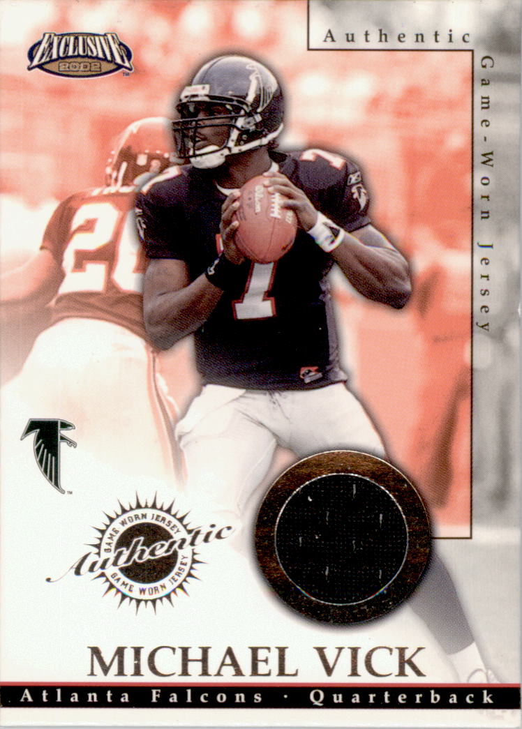 2002 Pacific Exclusive Game Worn Jerseys #4 Michael Vick