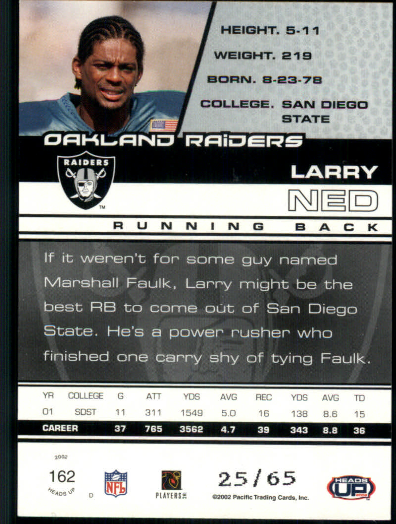 2002 Heads Up (Pacific) Football "Insert and Parallel" Cards - Bild 32 von 32