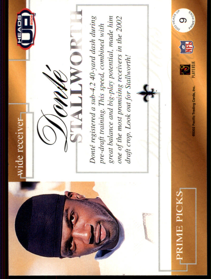 2002 Heads Up (Pacific) Football "Insert and Parallel" Cards - Bild 28 von 32
