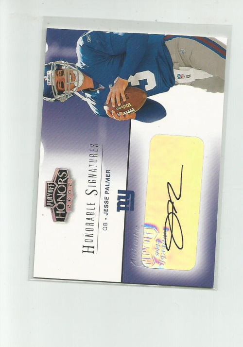 2002 Playoff Honors Honorable Signatures #HS11 Jesse Palmer