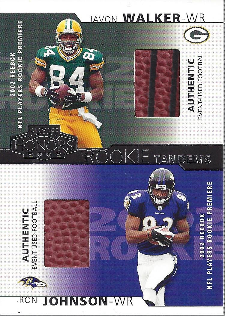 2002 Playoff Honors Rookie Tandems/Quads #RT12 Javon Walker/Ron Johnson
