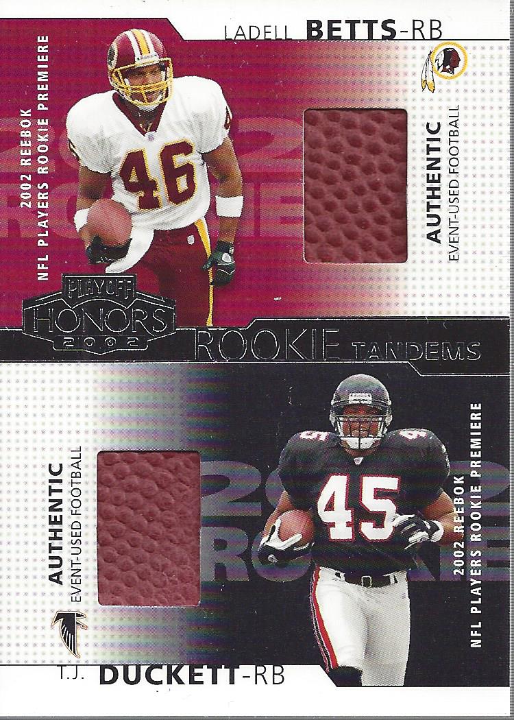 2002 Playoff Honors Rookie Tandems/Quads #RT14 T.J.Duckett/Ladell Betts