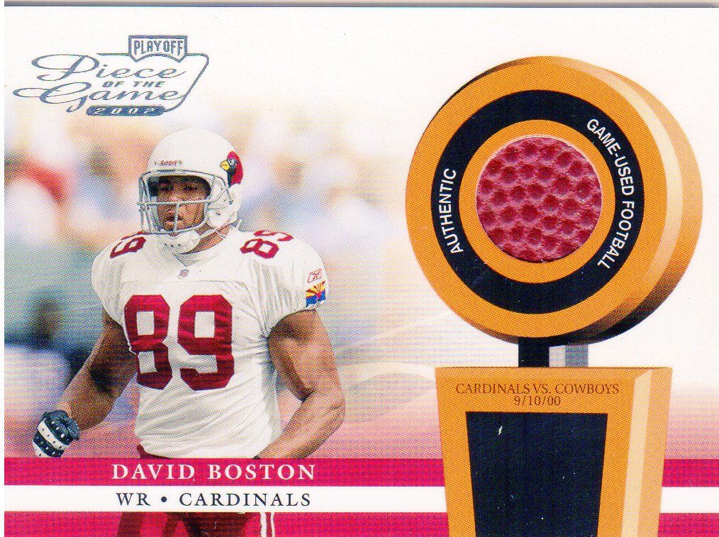 2002 Playoff Piece of the Game Materials #15F David Boston FB SP