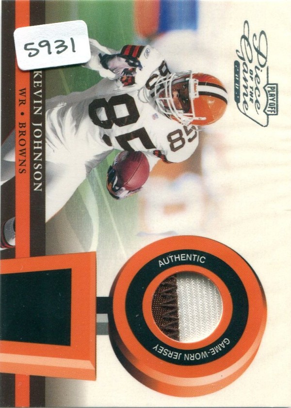 2002 Playoff Piece of the Game Materials 1st Down #33 Kevin Johnson