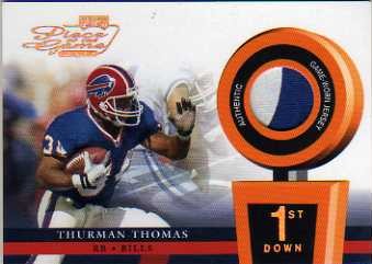 2002 Playoff Piece of the Game Materials 1st Down #51 Thurman Thomas