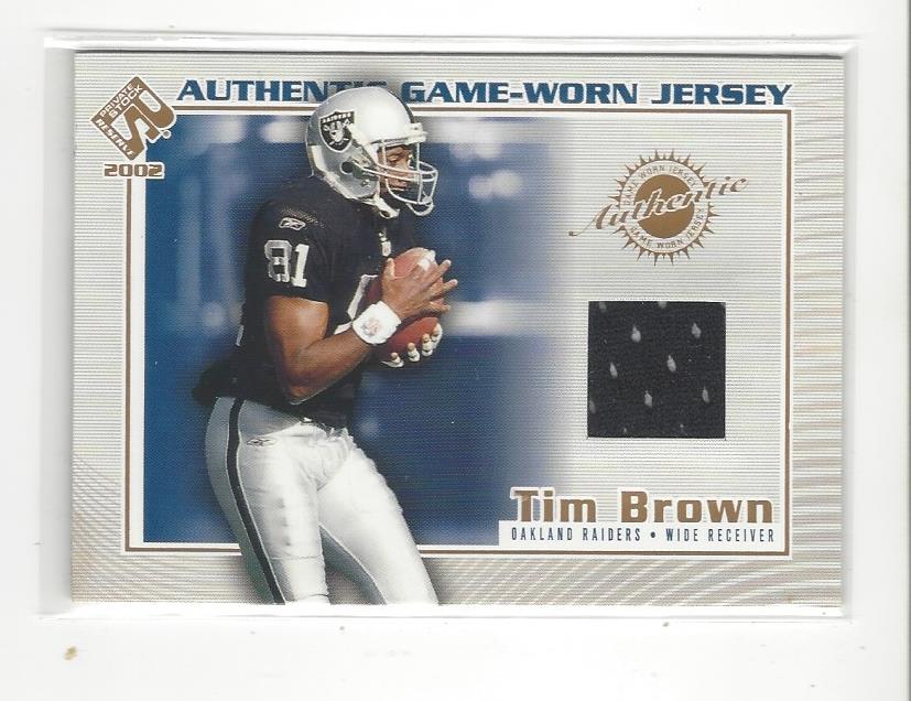 2002 Private Stock Game Worn Jerseys #89 Tim Brown