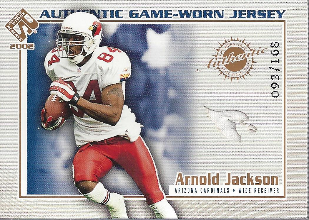 2002 Private Stock Game Worn Jerseys Logos #3 Arnold Jackson/168