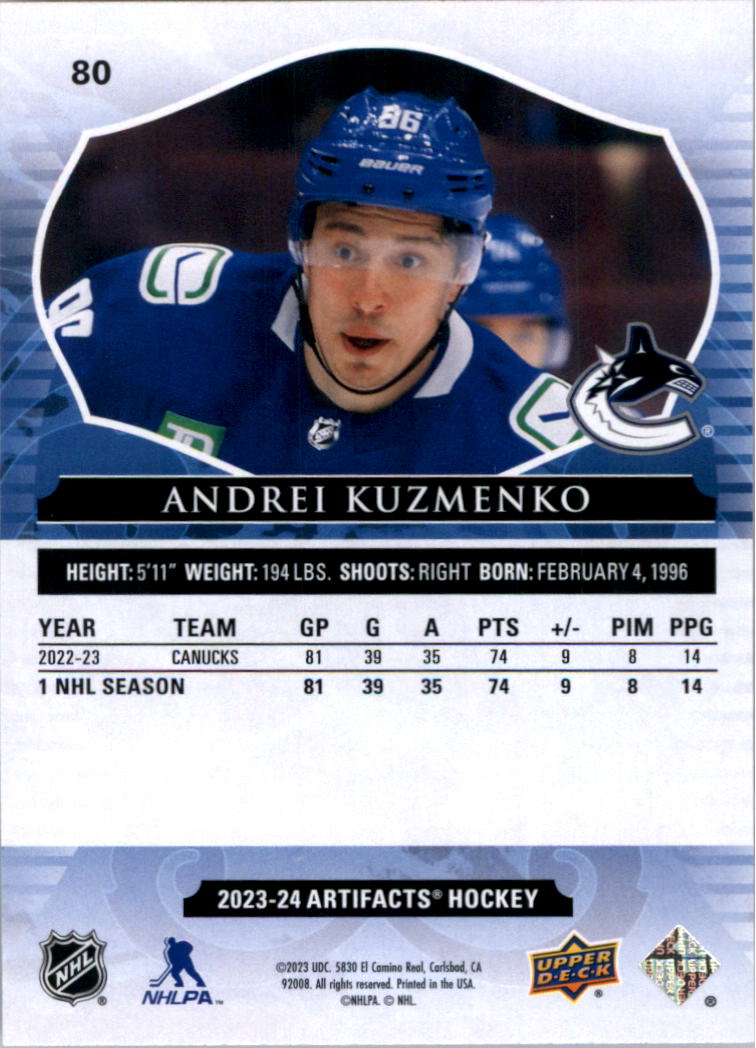 2023-24 Artifacts Hockey Card Pick (Base)