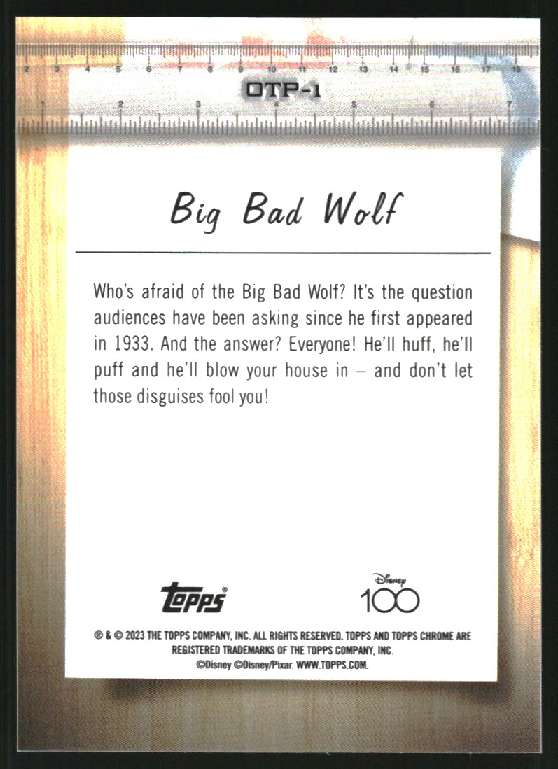 その他 topps chrome off the page big bad wolf 2023 Topps Chrome UK Disney 100 Years of Wonder Off the Page #OTP1