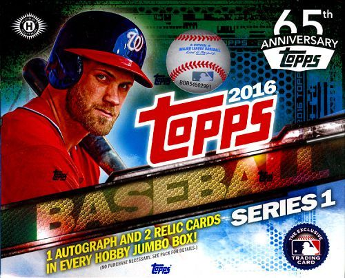 2016 Topps Baseball Series 1 JUMBO HTA Box