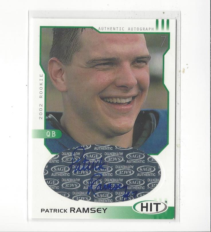 2002 SAGE HIT Autographs Emerald #H27 Patrick Ramsey