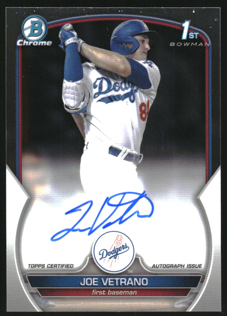 2023 Bowman Chrome Draft Autographs #CDAJV Joe Vetrano