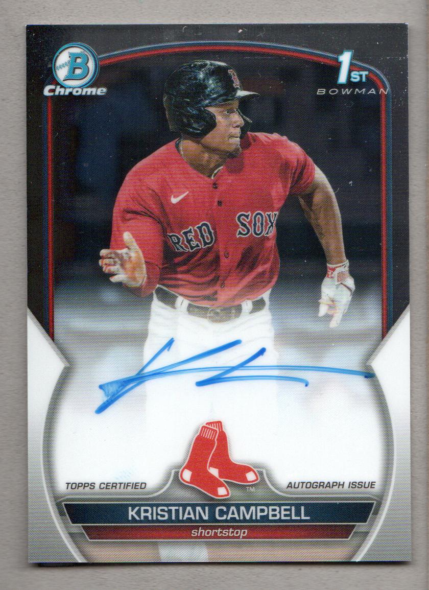 2023 Bowman Chrome Draft Autographs #CDAKCA Kristian Campbell