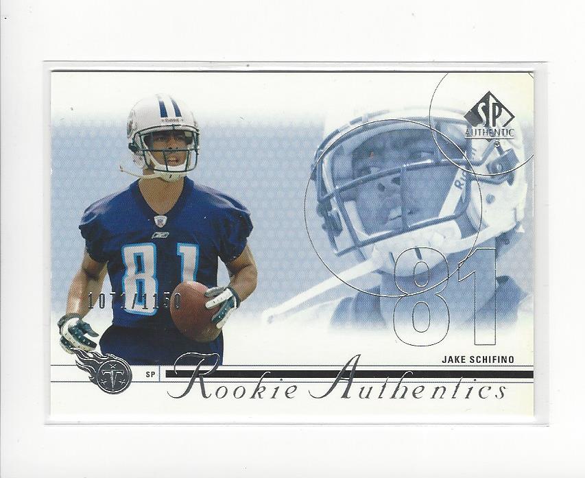 2002 SP Authentic #167 Jake Schifino RC
