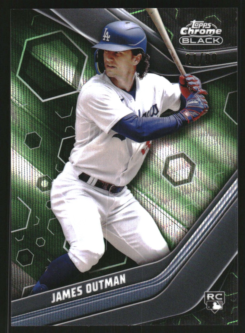 2023 Topps Chrome Black Green Wave Refractors #37 James Outman