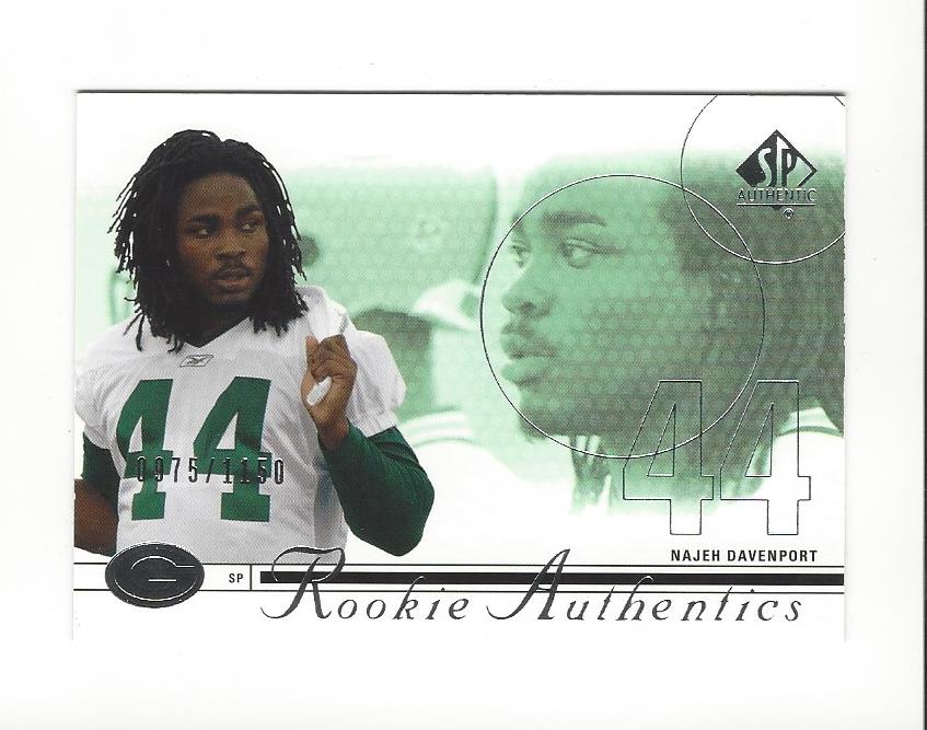 2002 SP Authentic #173 Najeh Davenport RC