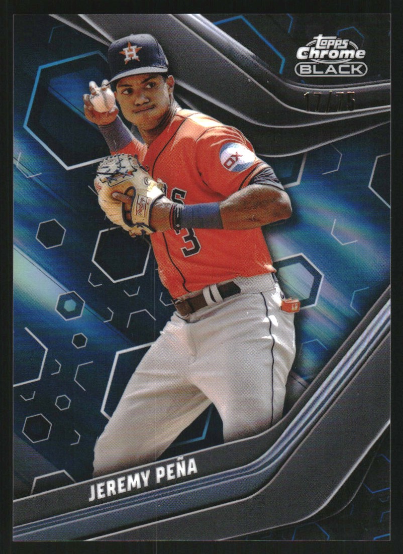 2023 Topps Chrome Black Blue Refractors #23 Jeremy Pena