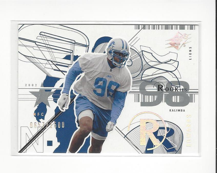 2002 SPx #108 Kalimba Edwards RC