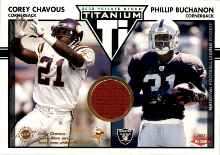 2002 Titanium #143 Corey Chavous JSY/1100/Phillip Buchanon RC